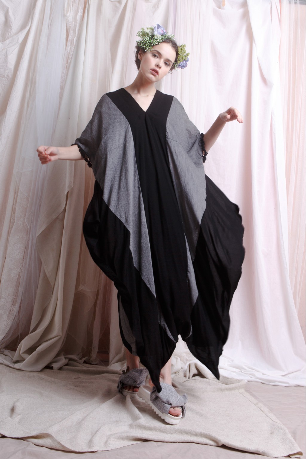 CHRISSY DRESS BLACK / GREY